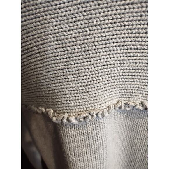 J. JILL Sweater Size Medium Gray Loose Tunic Chunky High neck Minimalist Capsule - Picture 2 of 7